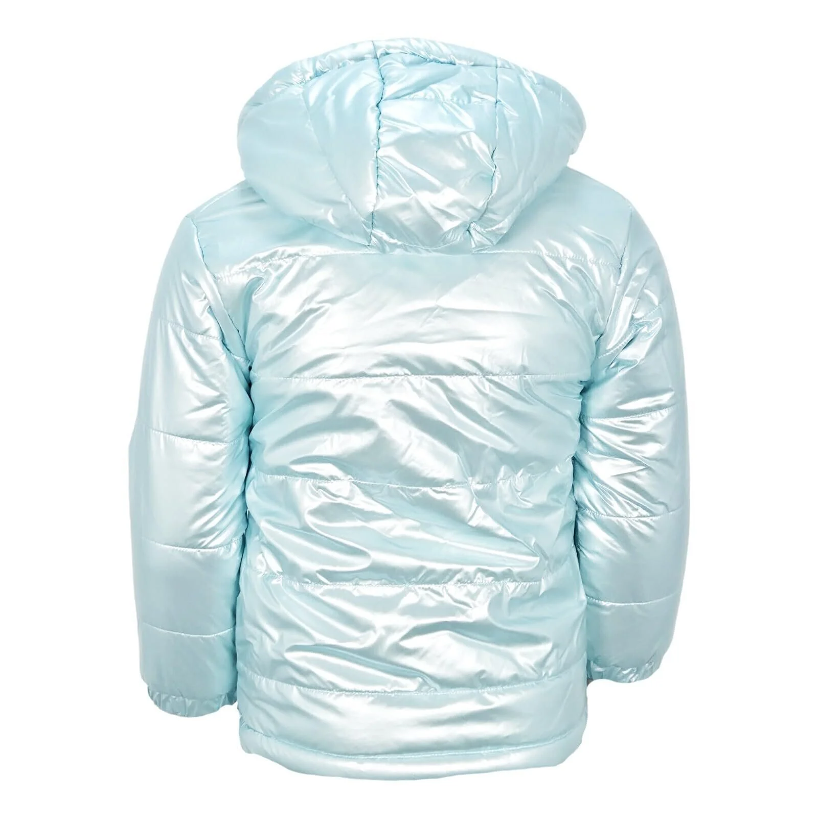 Куртка с капюшоном детская E plus M Disney Frozen зимняя - стеганая куртка для девочек с флисовой подкладкой - размер 92-128 - светло-голубая, фото №3