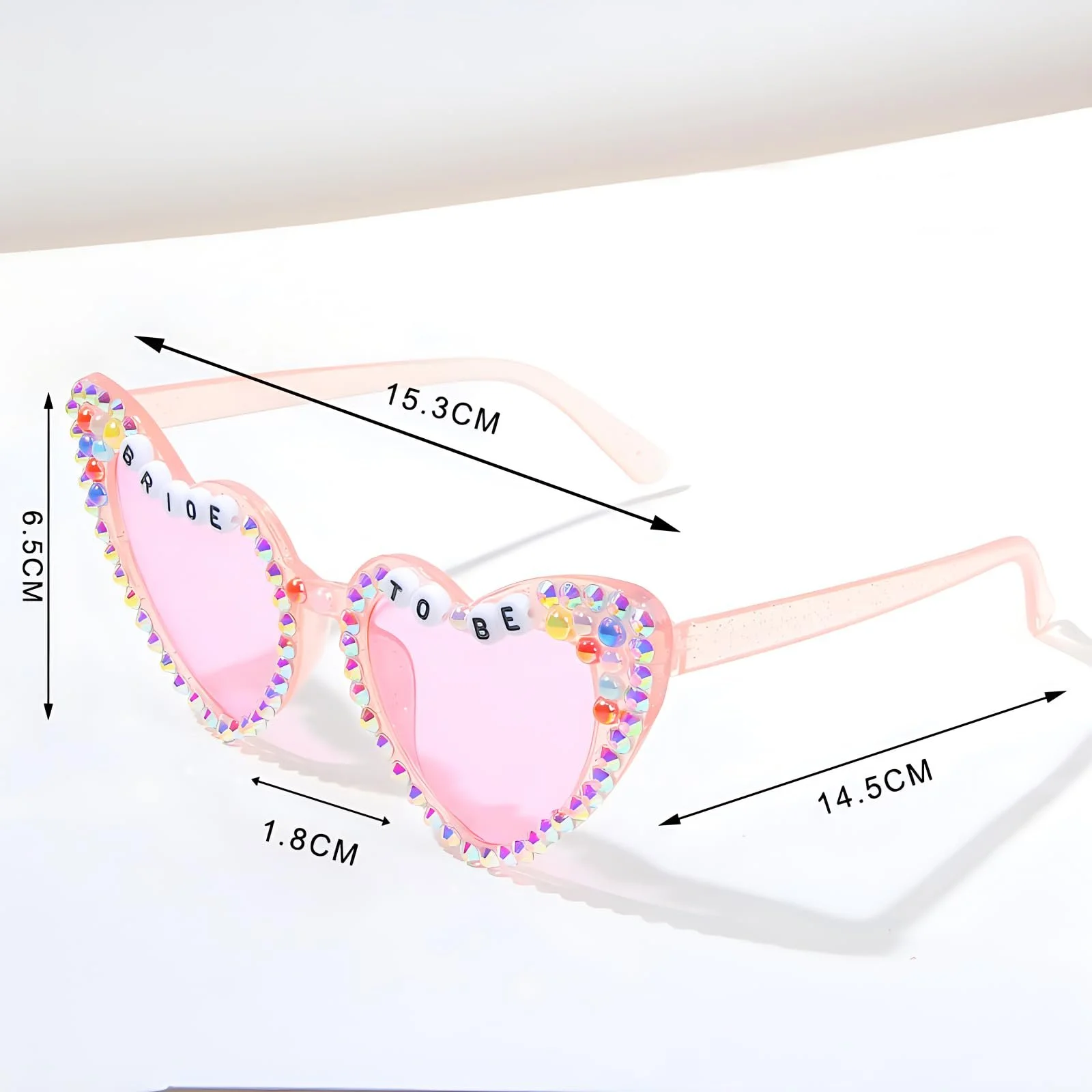 Солнцезащитные Очки Сердцевидные LHLZNB Разноцветные Стразы Розовый, фото №2 Солнцезащитные Очки Сердцевидные LHLZNB Разноцветные Стразы Розовый, фото №2