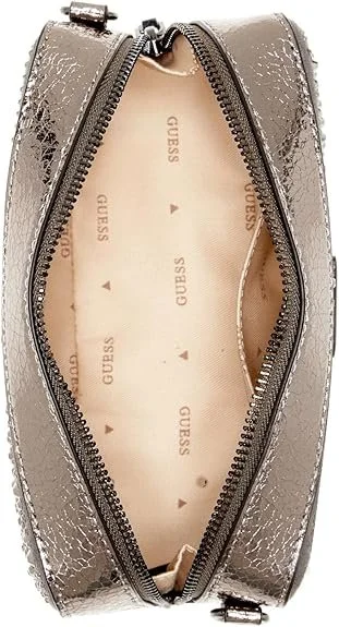 Женская текстильная сумка Guess - Lua Mini Crossbody Top Zip Серебристый, фото №4