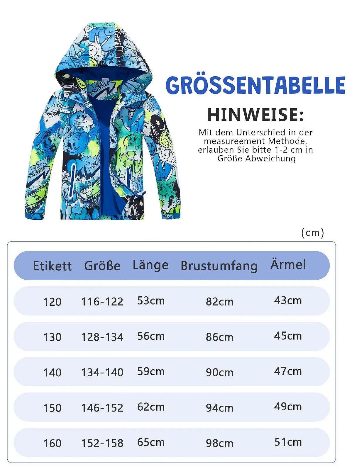 Куртка NATUST для хлопчиків, водонепроникна, дитяча, з підкладкою, дощова, фото №7