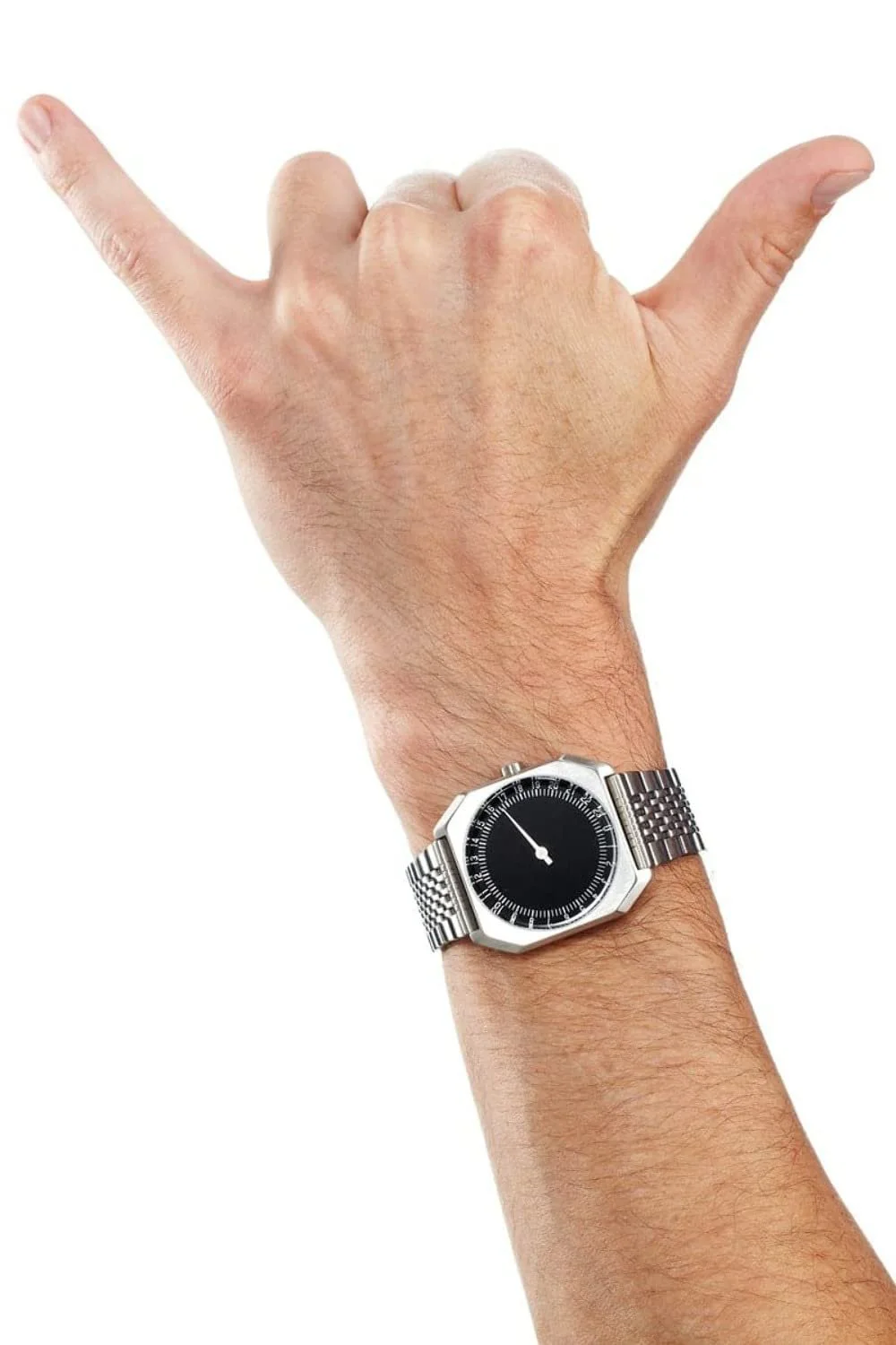 Часы однострелочные Slow Jo 02 Swiss Унисекс Аналоговый 24-часовой дисплей Браслет из нержавеющей стали Серебристый, Черный, Браслет, фото №2 Часы однострелочные Slow Jo 02 Swiss Унисекс Аналоговый 24-часовой дисплей Браслет из нержавеющей стали Серебристый, Черный, Браслет, фото №2