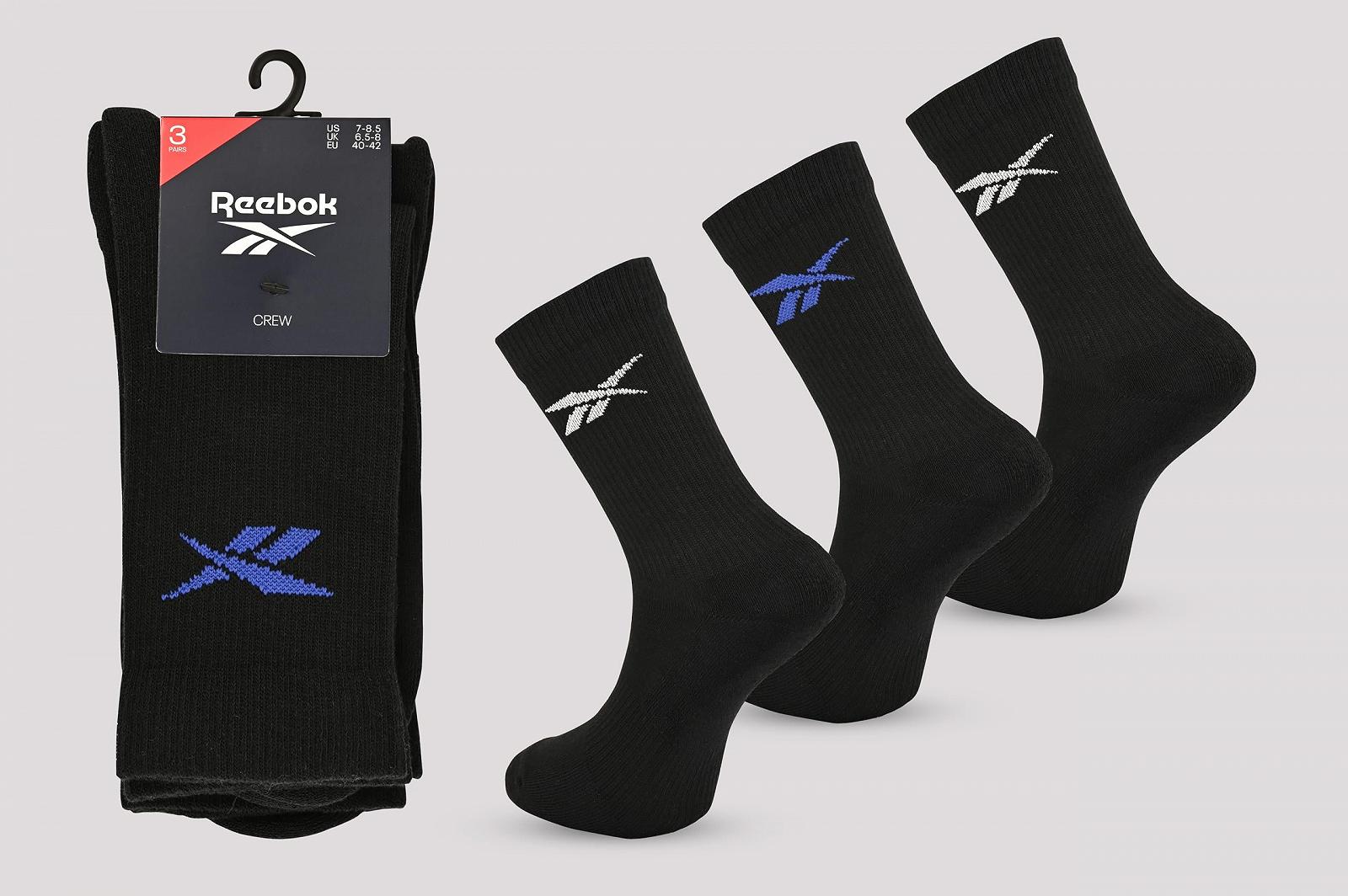 Носки Унисекс Reebok R0365-11, Голубые, 40-42 (3 пары в упаковке), фото №4