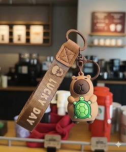 Брелок Capybara на ключі, на сумку 5,5 см - Фото 1