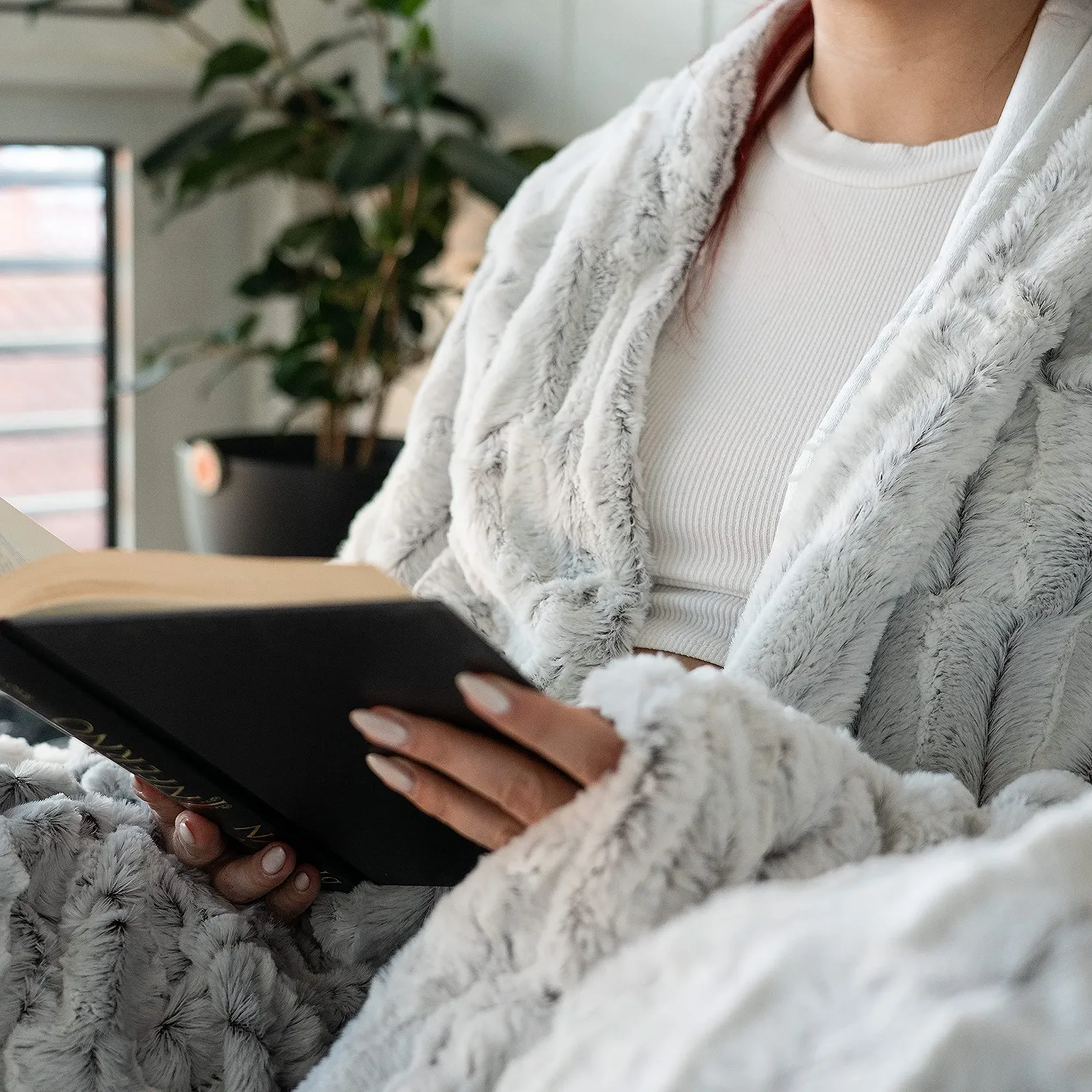 Покривало Quantum Interior by Maxland Fur, м'яка, 150 x 200 см, пухнаста, для дивана та ліжка, флісова, фото №3