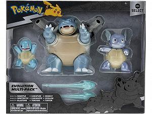 Фигурки Pokemon Bizak Squirtle Evolution Multipack Wartortle и Blastoise 5 см, 8 см и 12 см synthetic.ua - Фото 1