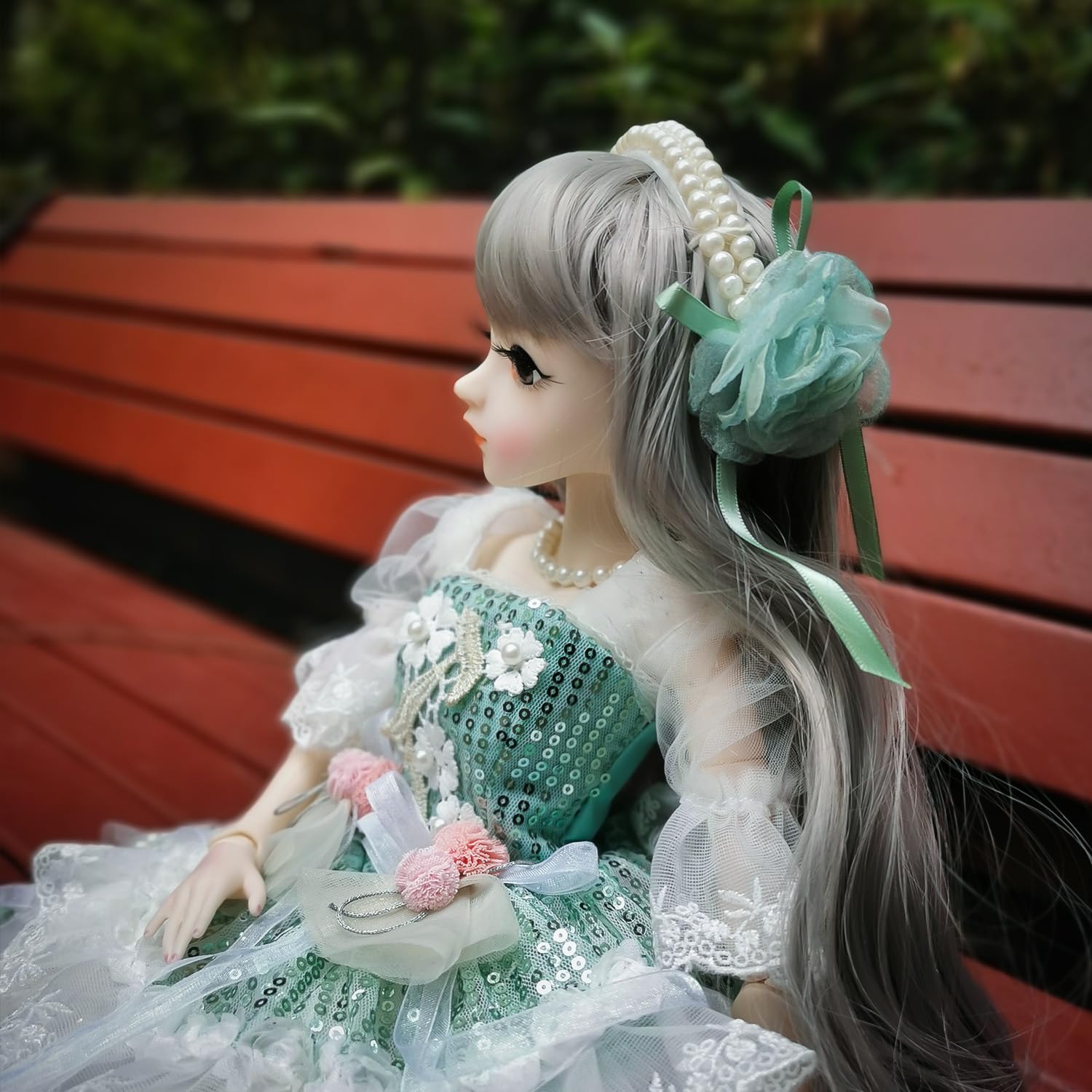 Лялька EVA BJD 1/3 BJD Doll Ball Mechanical Articulated 61 см Принцеса SD з макіяжем + Повний набір аксесуарів (Sylph), фото №6