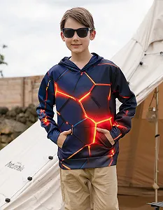 Худи Tuonroad для мальчиков, 3D принт, детский, худи для девочек, пуловер с длинными рукавами, 6 - 14 лет synthetic.ua - Фото 1