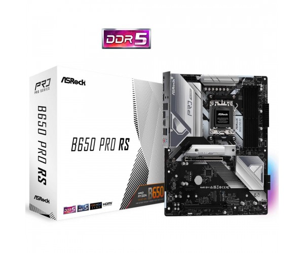 Материнська плата ASRock B650 PRO RS (AM5/B650, 4*DDR5, 3xPCIex16 HDMI/DP 4xSATAІІІ,3xM.2, 2.5GLan, 7.1ch, ATX, фото №5