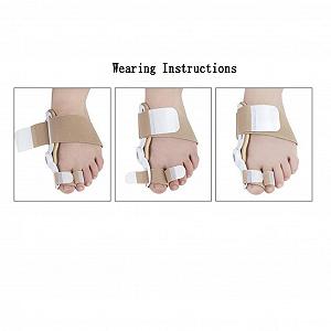 Корректор большого пальца стопы с двумя отверстиями при вальгусной деформации, выворачивании кости стопы, Hallux Valgus synthetic.ua - Фото 1