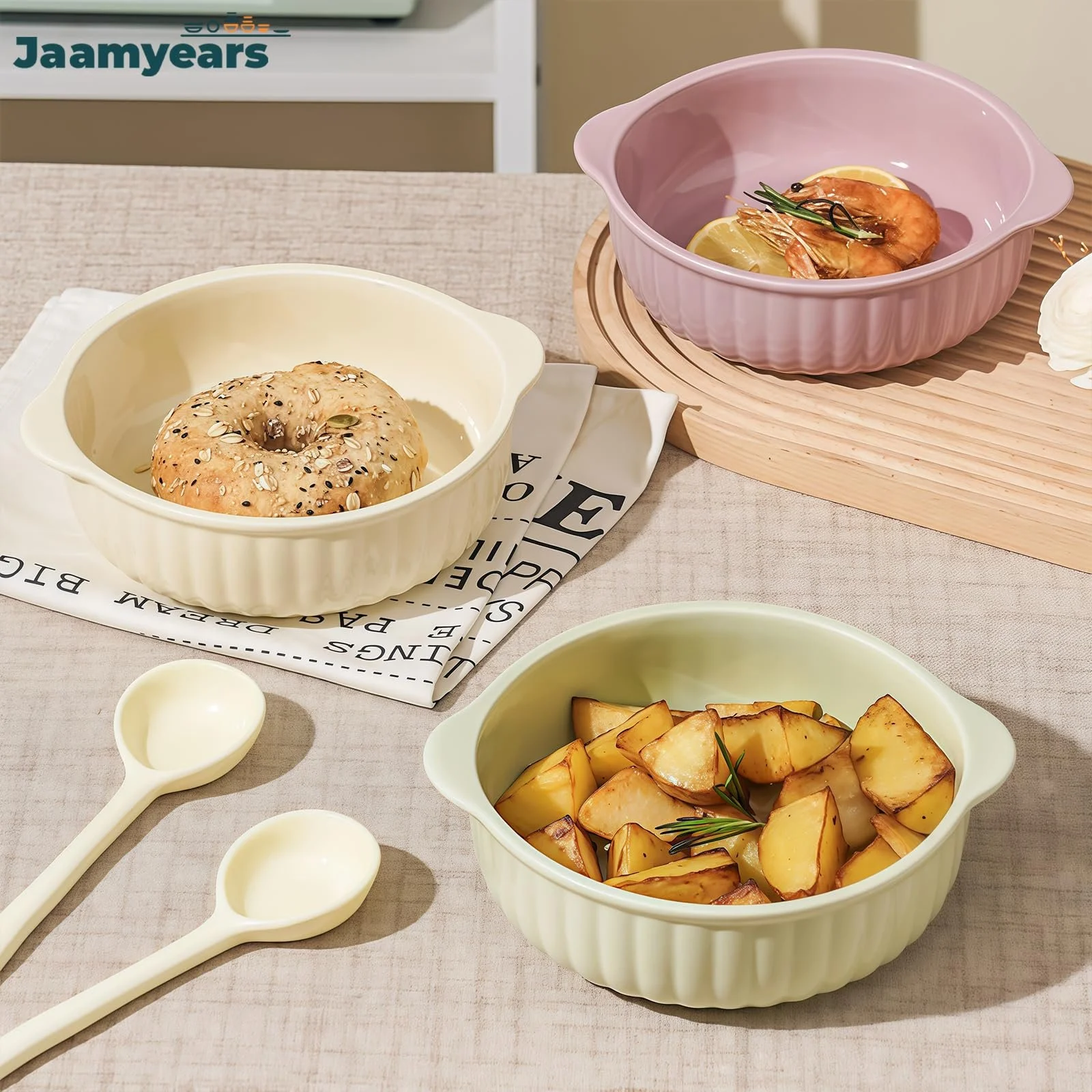 Форма для запікання керамічна кругла 700 мілілітрів, фото №5