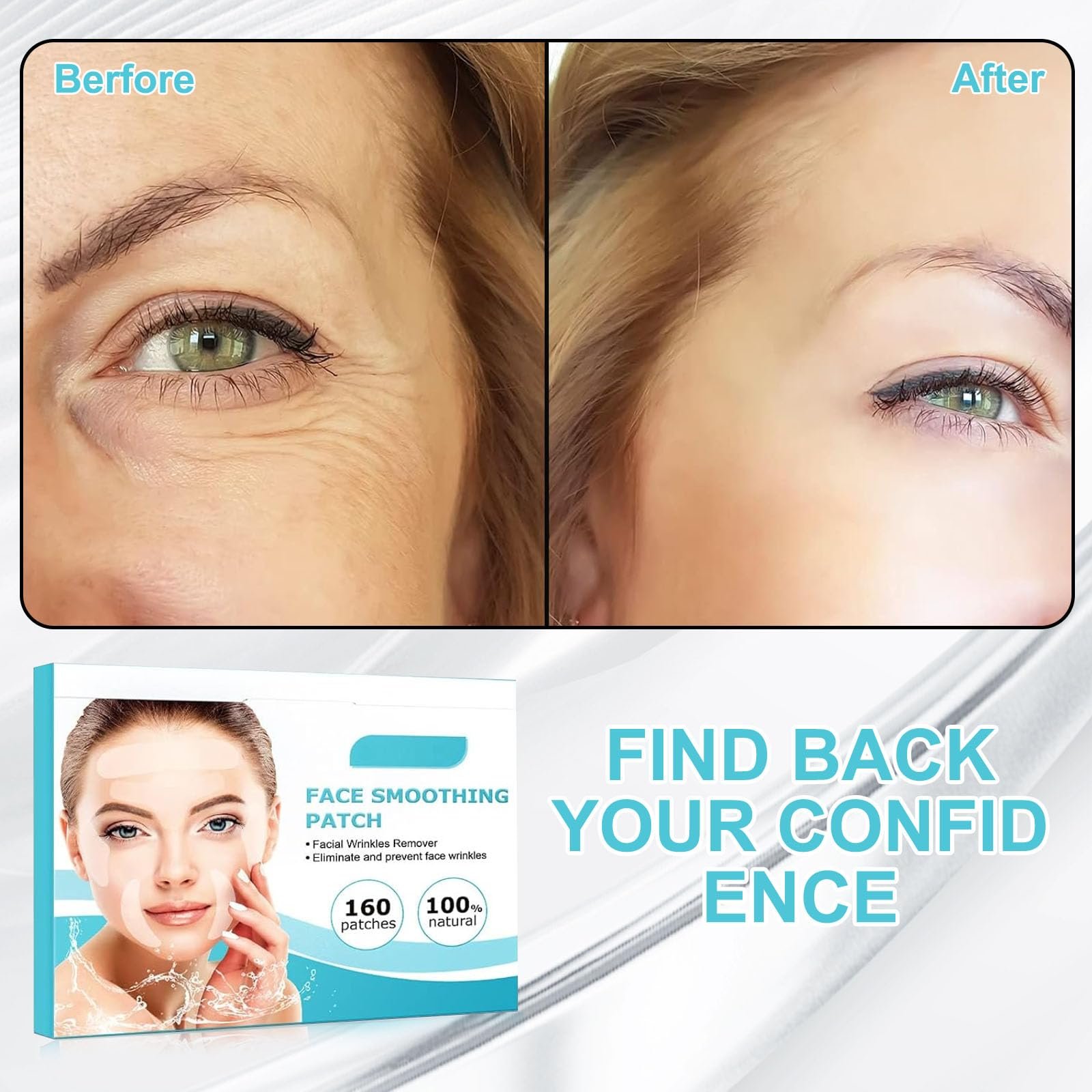 Патчи Collagen, 160 шт, против морщин, для сияющей и молодой кожи - 10 листов, фото №2