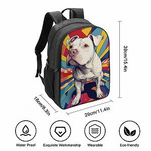 Рюкзак RSIUUODNF DOG 3D, дитячий, великий, 40x28x16 см synthetic.ua - Фото 1