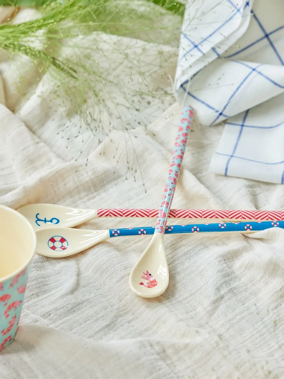 Ложка Rice Latte Меламін Морський принт Набір з 6 штук, фото №2