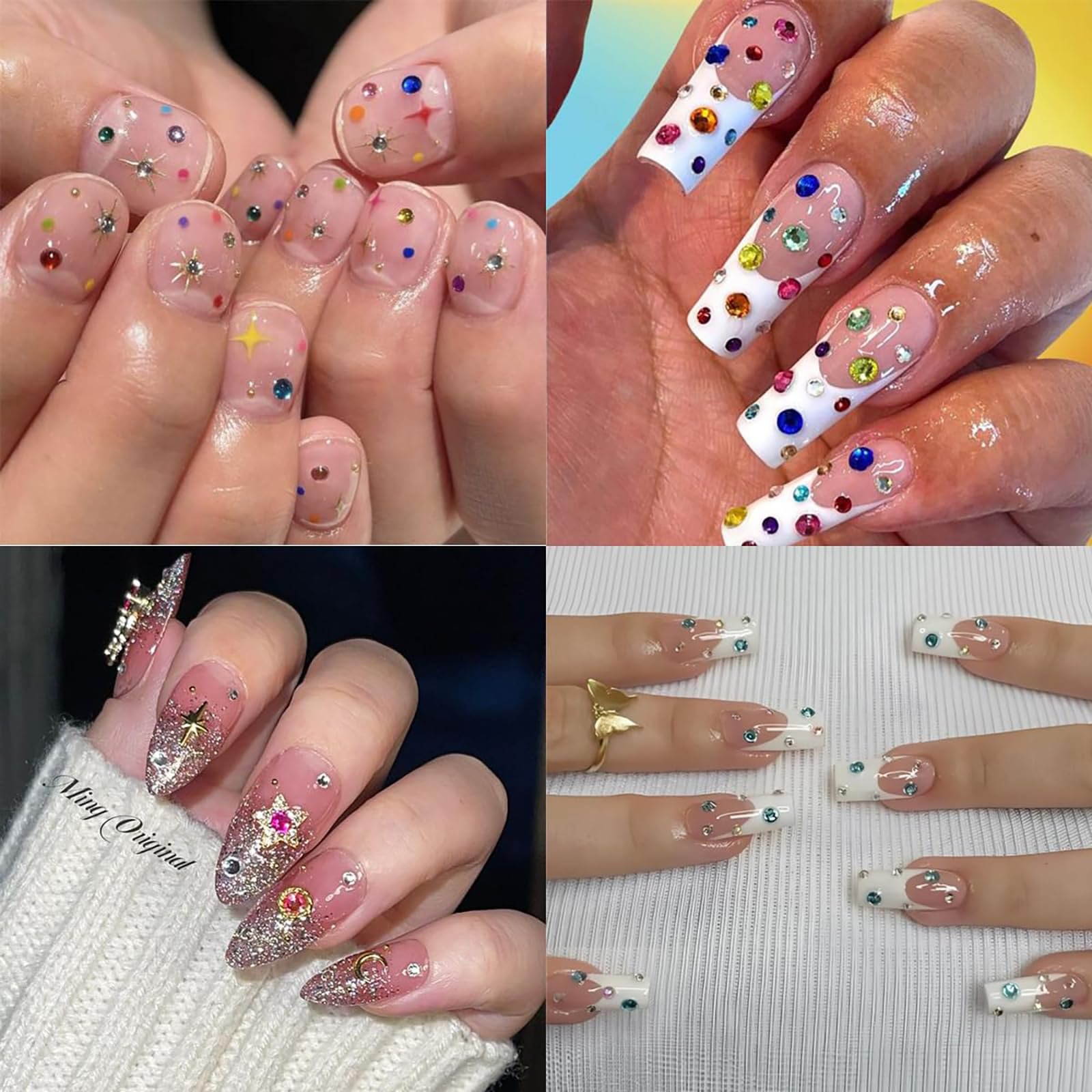 Стразы для ногтей Crystal Rhinestones Прозрачные круглые, фото №3