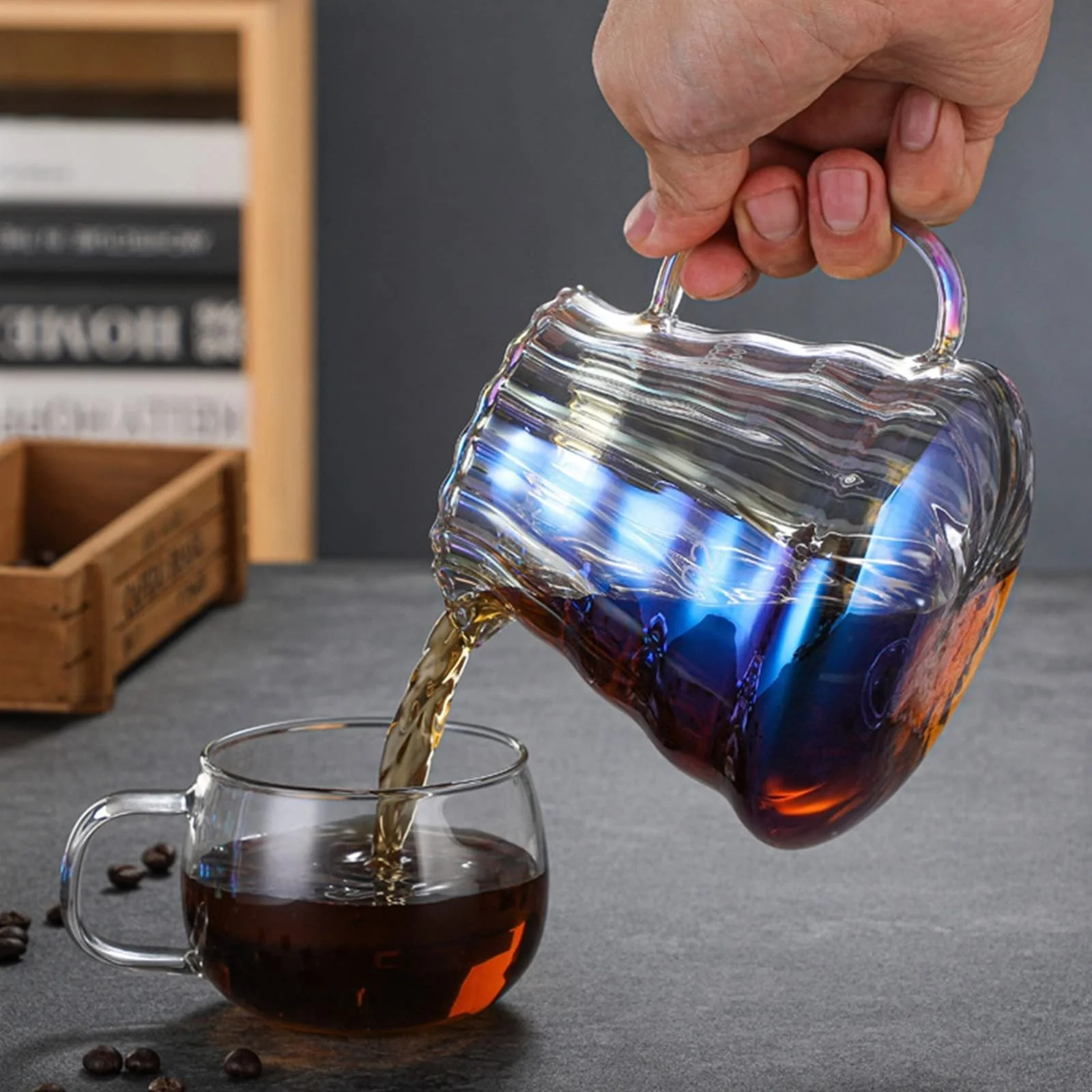 Кофейник Стеклянный Прозрачный Термостойкий, фото №4