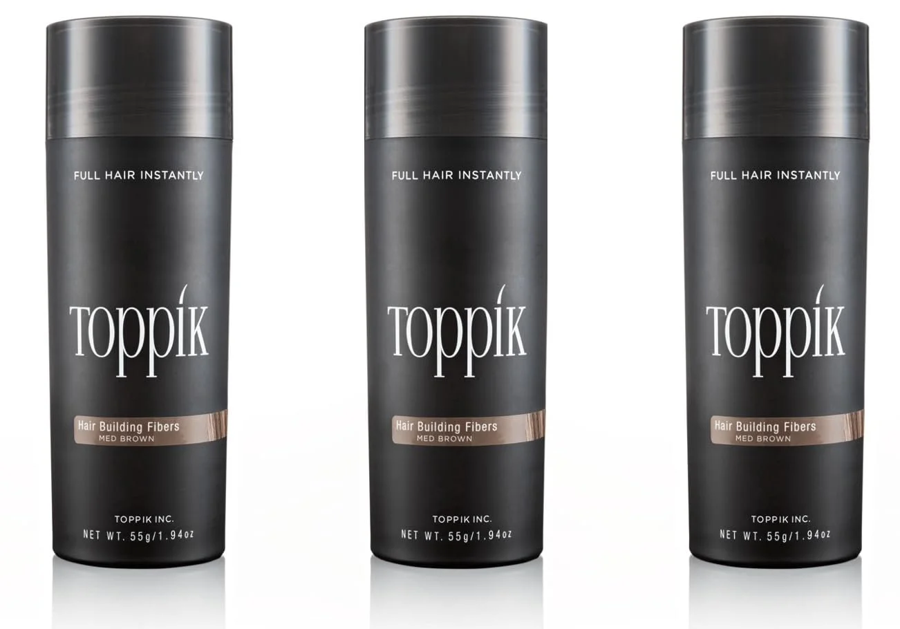 Загущувач для волосся Topik 55 г, 3 шт. Середньо-коричневий, фото №1 Загущувач для волосся Topik 55 г, 3 шт. Середньо-коричневий, фото №1