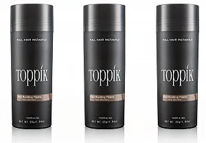 Загущувач для волосся Topik 55 г, 3 шт. Середньо-коричневий - Фото 1