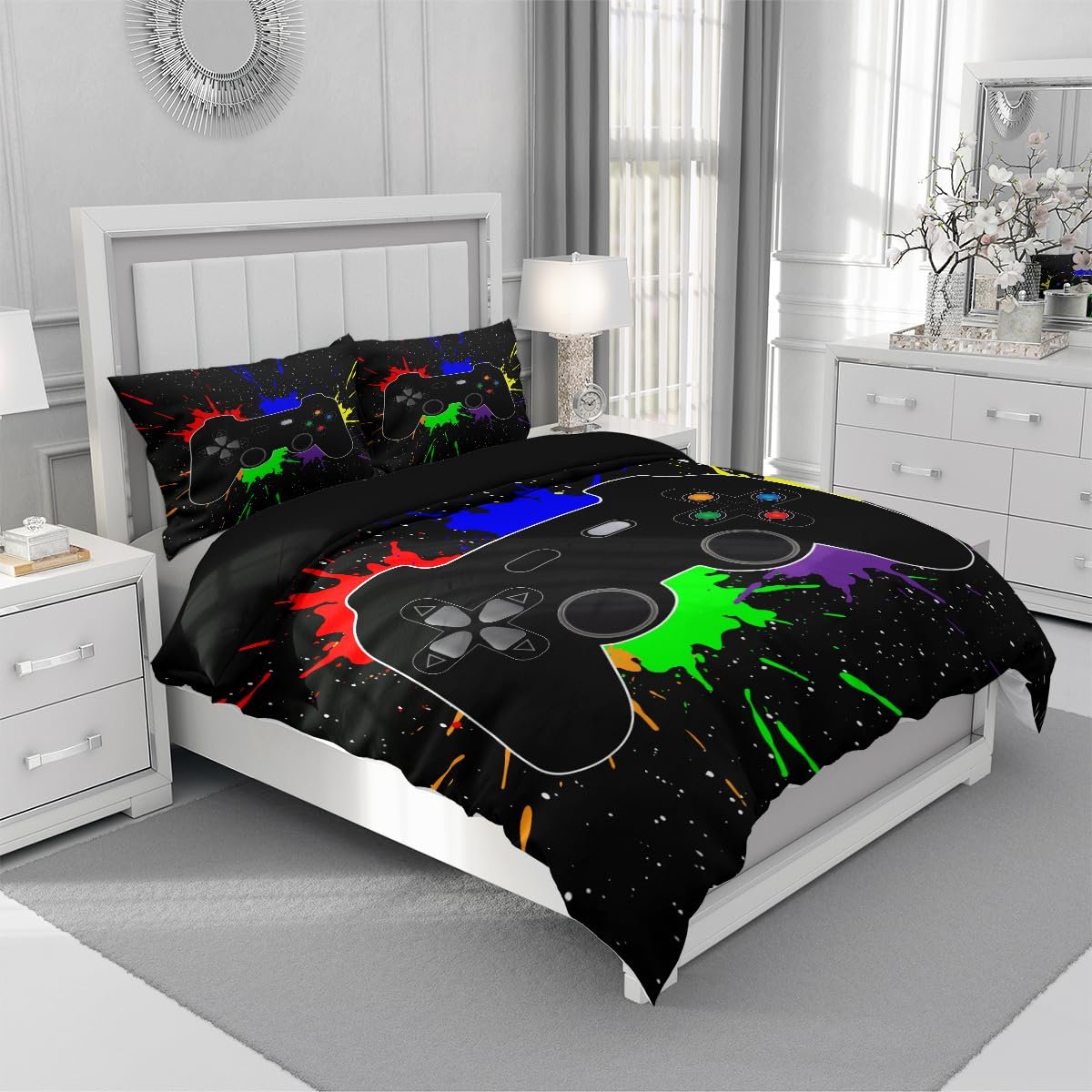 Постільна білизна Gamer 135 x 200 см, 3D принт, з мікрофібри. В комплекті: підодіяльник та 1 наволочка 80 x 80 см, фото №2