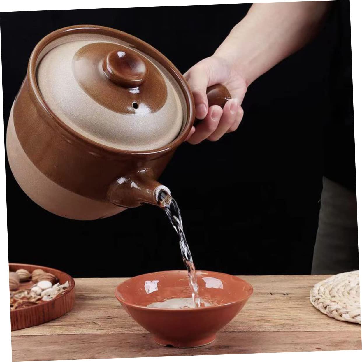 Горщик глиняний GLEAVI для китайської медицини супів та чаю термостійкий, фото №3 Горщик глиняний GLEAVI для китайської медицини супів та чаю термостійкий, фото №3