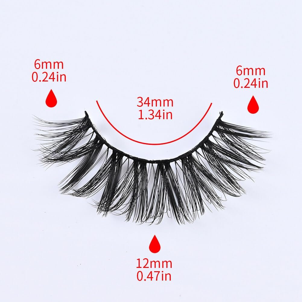 Накладні вії ISAKEN Cat Eyes Wispy Natural Faux Mink Lashes 3D, 5 пар, фото №2