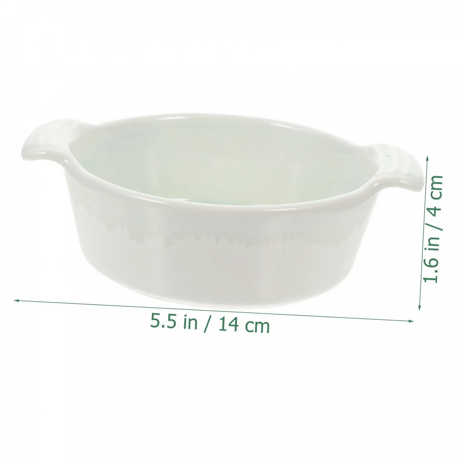 Форма для запекания INOOMP керамическая с двойными ручками круглая термостойкая, фото №2