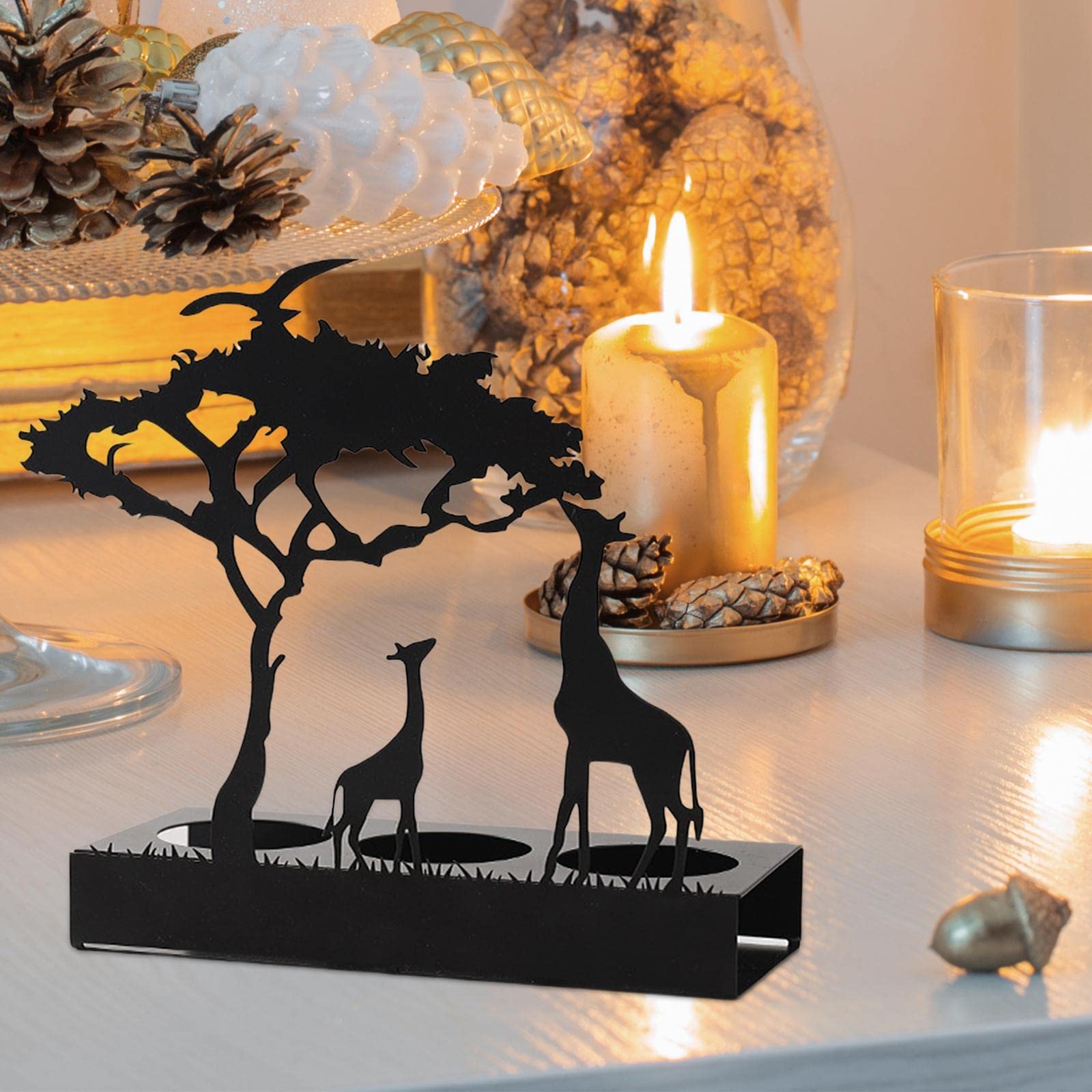 Підсвічник perfk Metal Tea Light Holder для вечірок Жираф, фото №3