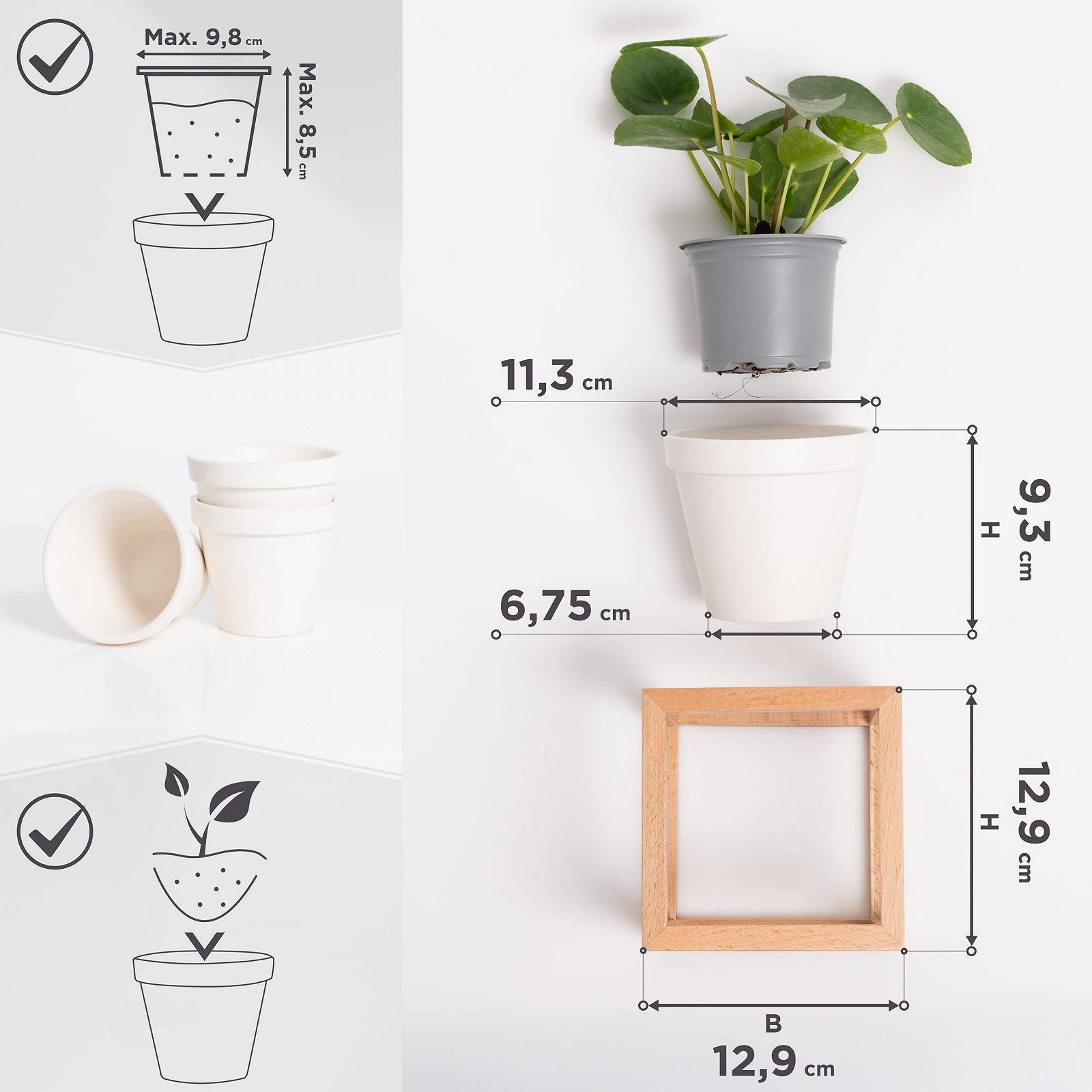 Настінні вази Kazai Lille Набір із 3 предметів Кераміка та дерево Натуральний коричневий, фото №4 Настінні вази Kazai Lille Набір із 3 предметів Кераміка та дерево Натуральний коричневий, фото №4