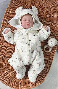 Муслиновый человечек и шапочка для новорожденного, слепой Прованс - Фото 1