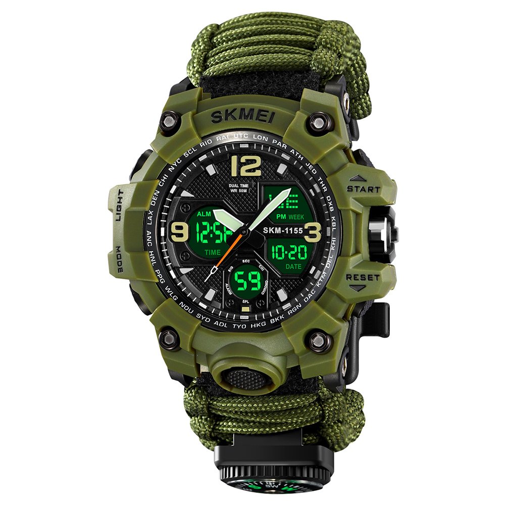Годинник Skmei 1155BNAG Army Green, фото №2