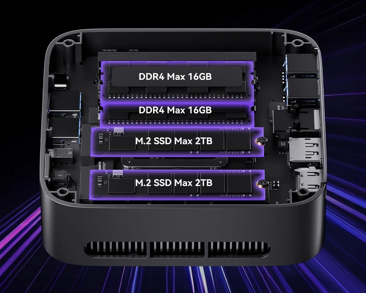 Міні ПК ACEMAGICIAN Vista Mini V1 / Intel N97 / RAM 16GB / SSD 1TB / 1 x HDMI / 1 x LAN / Wi-Fi / Bluetooth / Windows 11 / Чорний, фото №3
