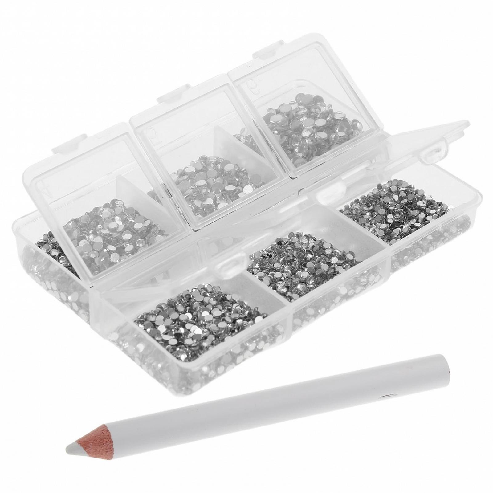 Стрази minkissy для нігтів Плоскі скляні підвіски, фото №1