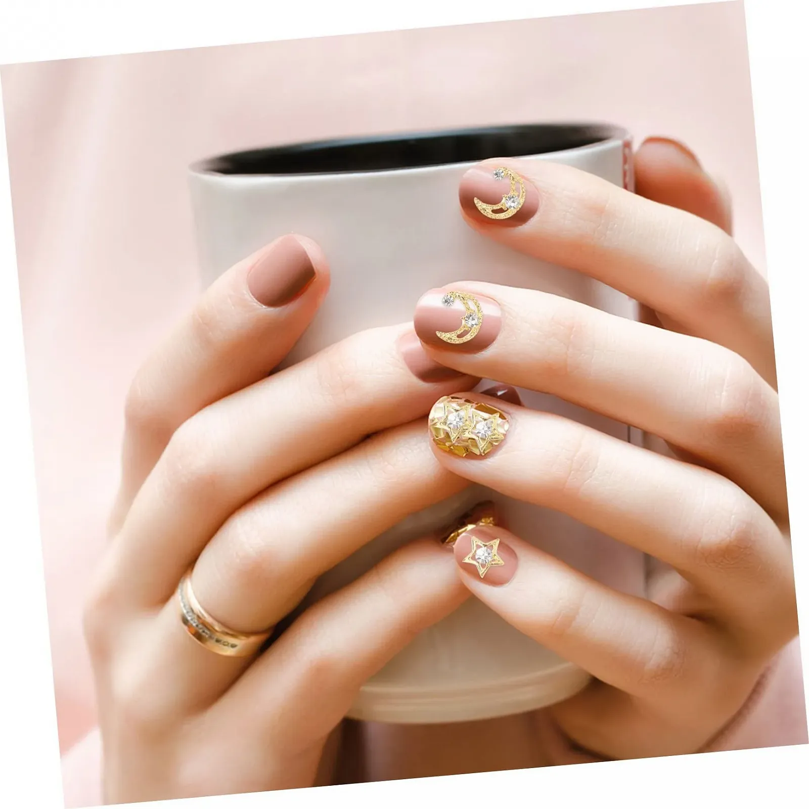Украшения для ногтей FRCOLOR 60 шт. Декоративные украшения в виде звезд и лун для дизайна ногтей для особых случаев и повседневной жизни, фото №5