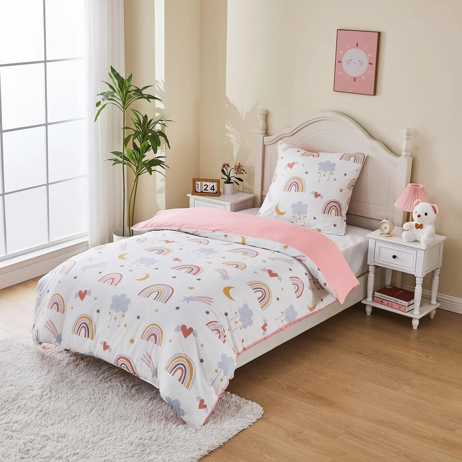 Постельное белье Yasida Rainbow 135 x 200 см, розовое, фото №4