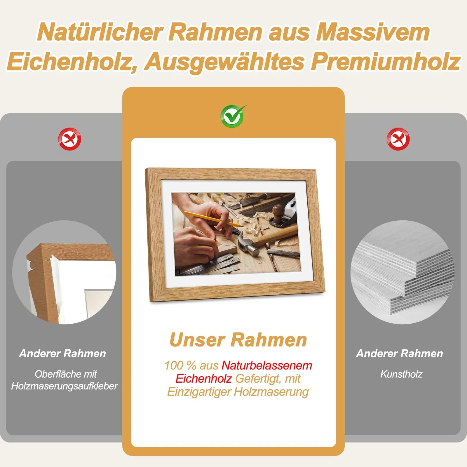 Цифровая фоторамка Apveelveer Wood WiFi 10.1 дюйма 32 GB 1280 x 800 IPS Touchscreen Frameo Oak Wood, фото №2
