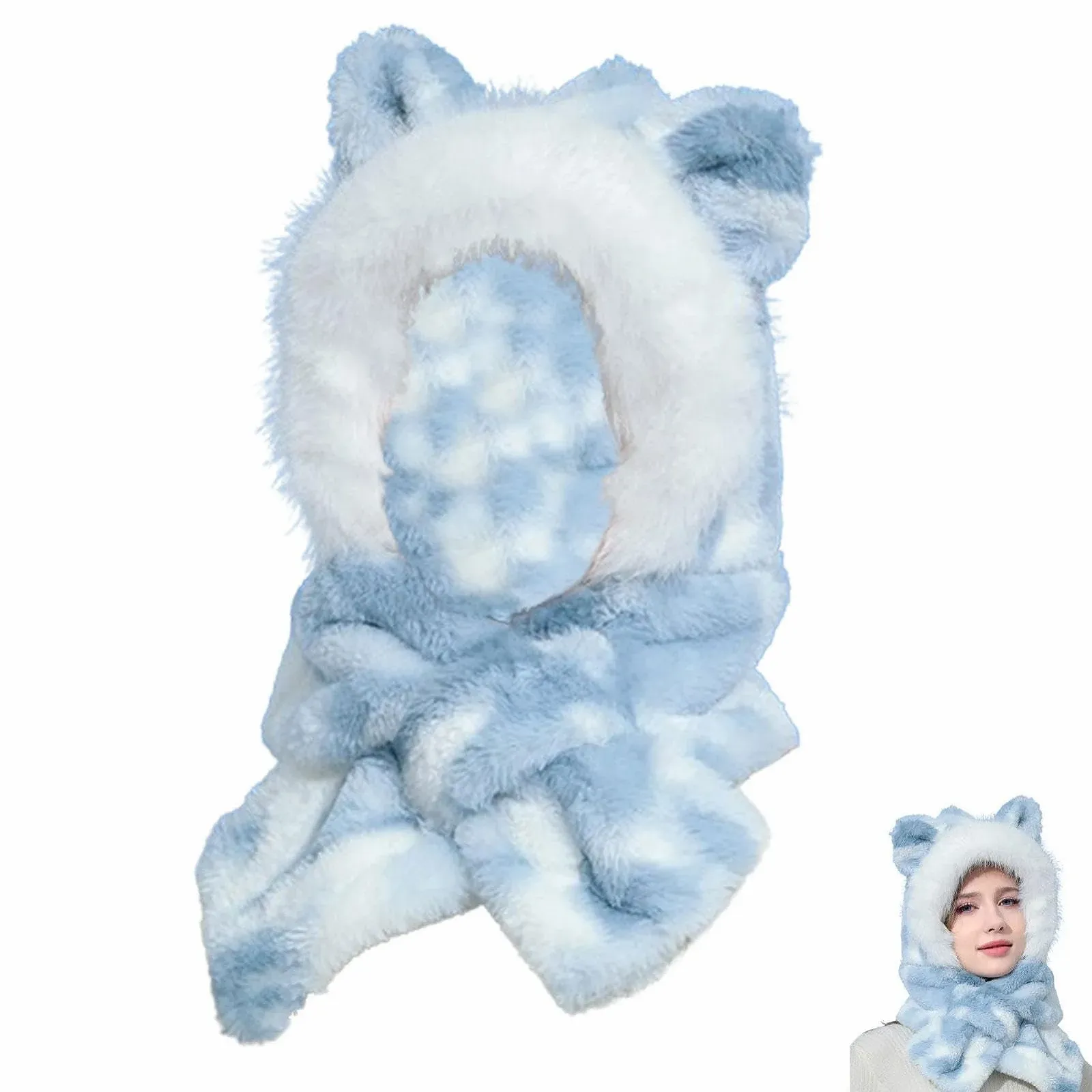 Теплая шапка шарф с капюшоном, фото №5 Теплая шапка шарф с капюшоном, фото №5