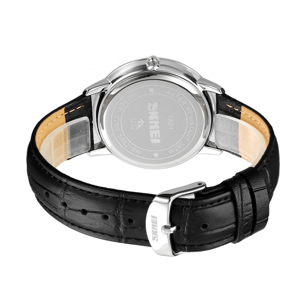 Годинник Skmei 1801 Gold-Black Шкіра, фото №4