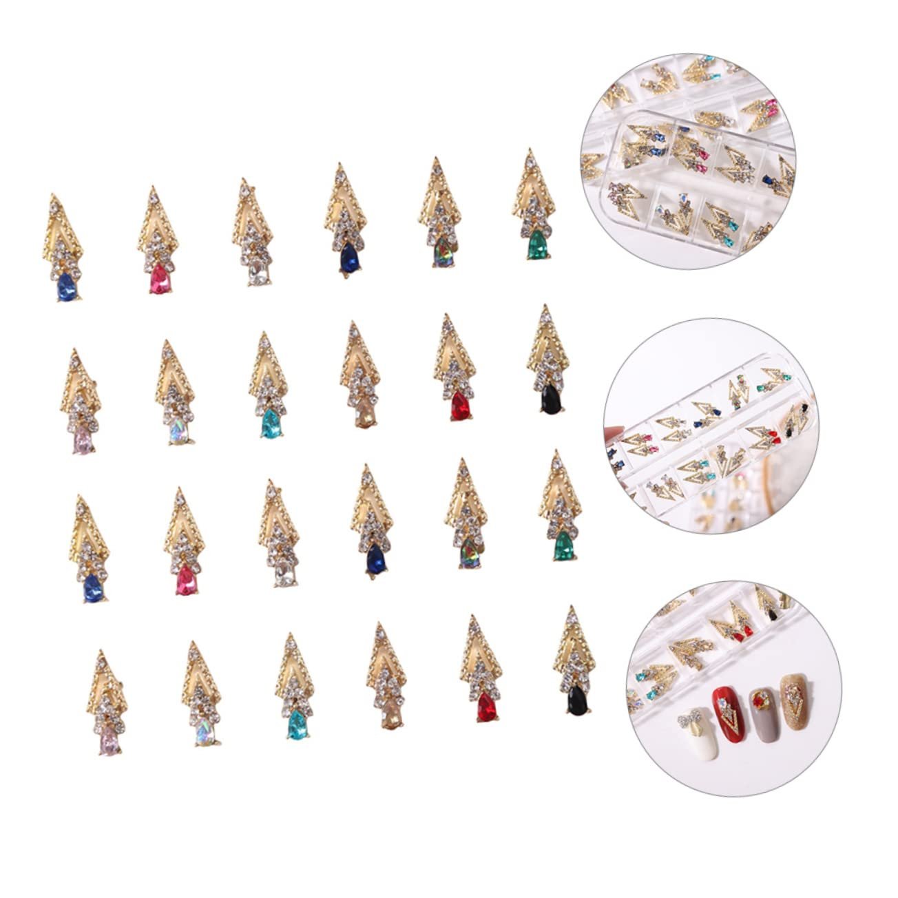 Подвеска для ногтей Стрелы из сплава 12 штук, 24 шт. Маникюрный кулон для ногтей Креативный кулон для ногтей Стразы из сплава, фото №8
