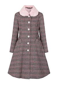 Пальто Hell Bunny Watson Жіноче Чорний/Рожевий - Фото 1