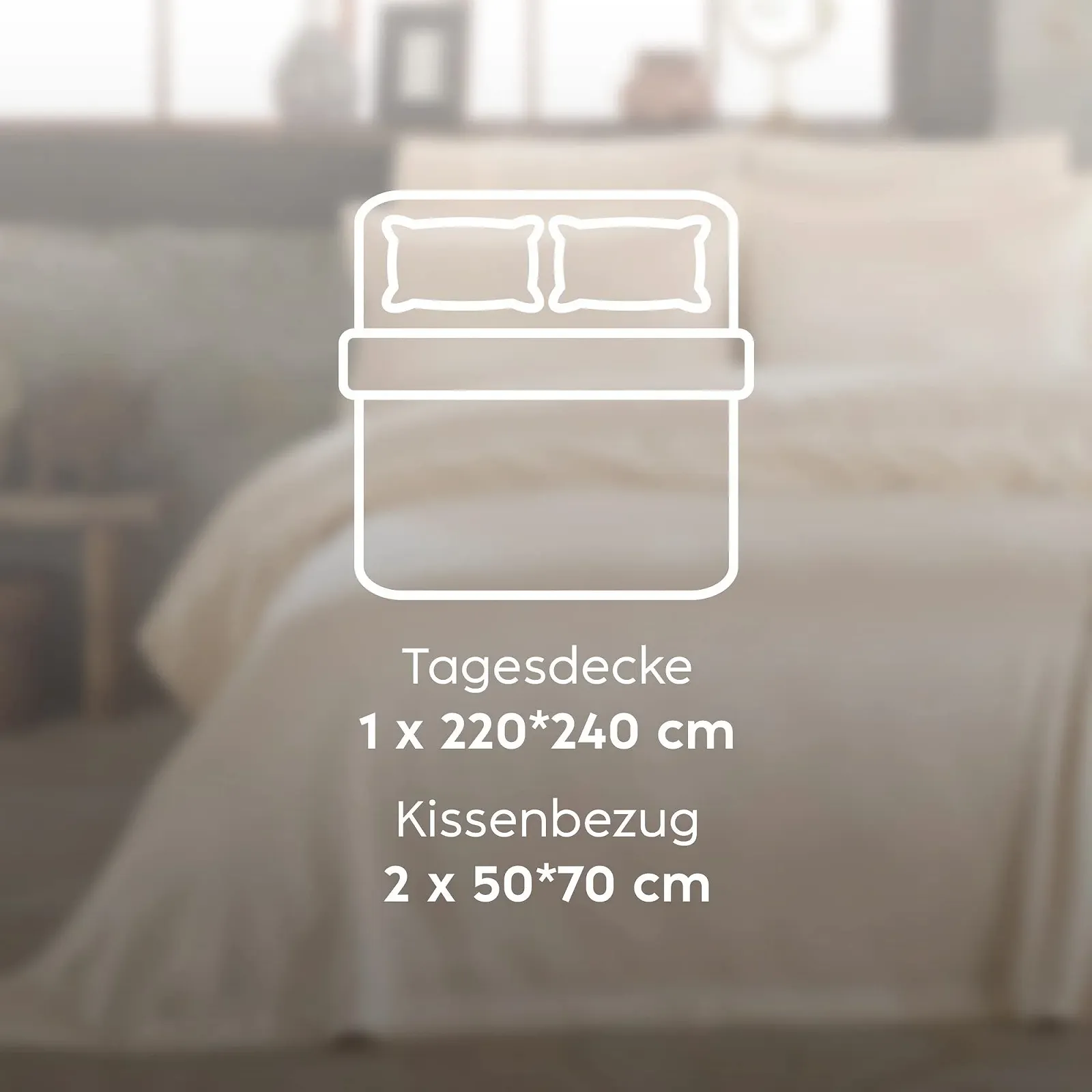 Покрывало Elart 220 x 240 см и 50 x 70 см 2 Наволочки Капучино, фото №6