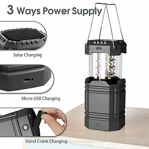 Ліхтар ручний Solar Camping з ручним генератором, портативний LED, USB зарядка, Power Bank 3000 mAh для кемпінгу, туризму, читання, надзвичайних ситуацій synthetic.ua - Фото 1