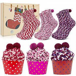 Носки YSense Snug Gifts для женщин Зимние теплые пушистые носки-кексы Cuddly Socks для женщин 39-42 - Фото 1