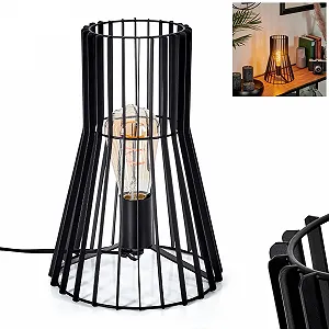 Настільна лампа Emporia Metal Grid Shade 29.5 см 1 x E27 Чорна - Фото 1