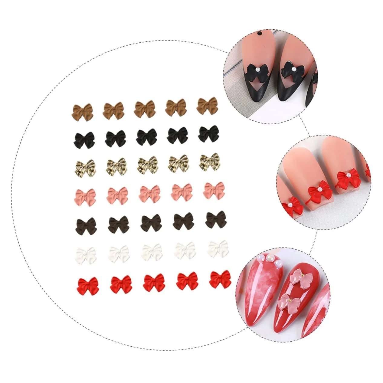 Прикраса для нігтів Garneck Mattierte Schleife 35 шт., фото №6