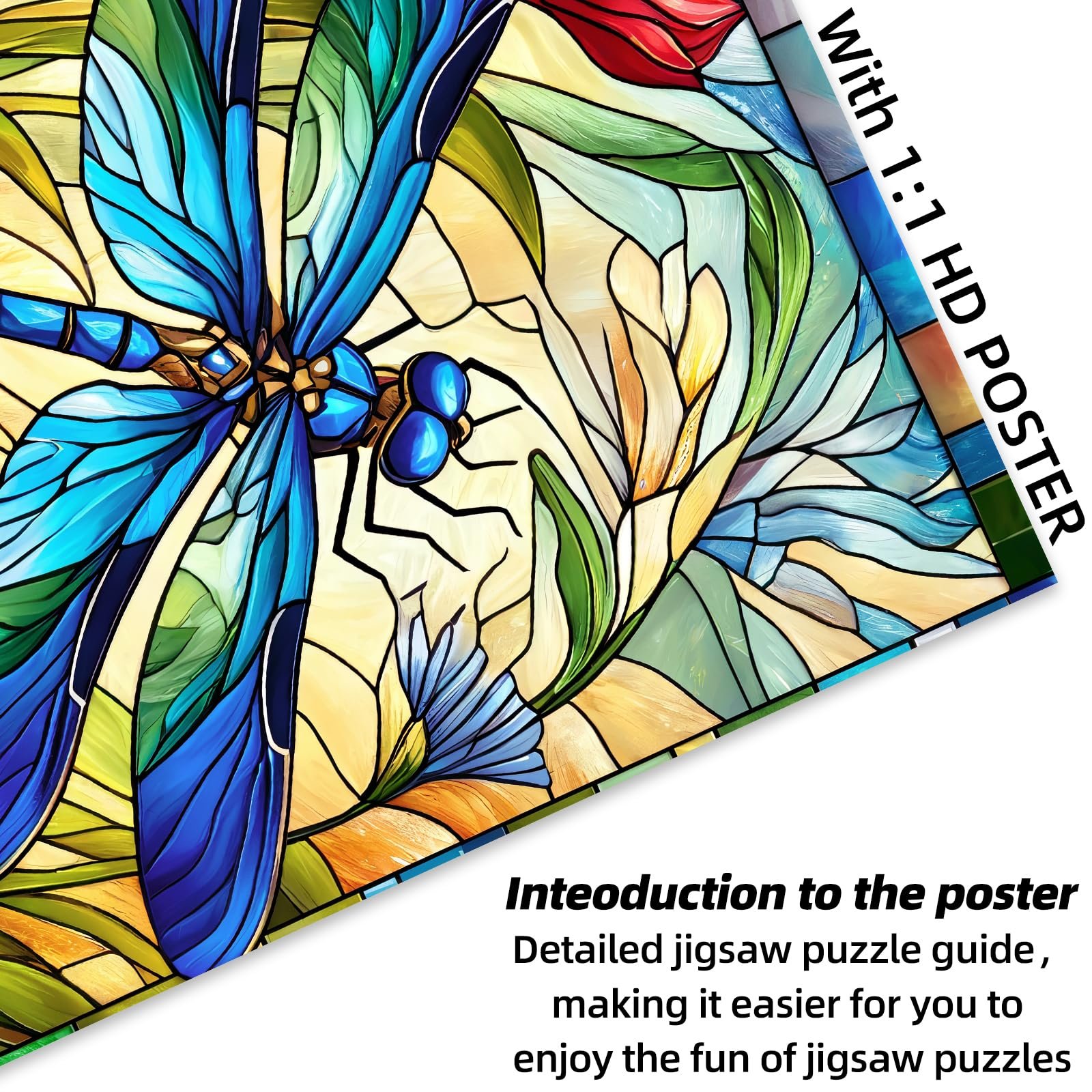 Пазл Sutinban Jigsaw Puzzle Glass Dragonfly 1000 элементов 70 x 50 см, фото №5 Пазл Sutinban Jigsaw Puzzle Glass Dragonfly 1000 элементов 70 x 50 см, фото №5