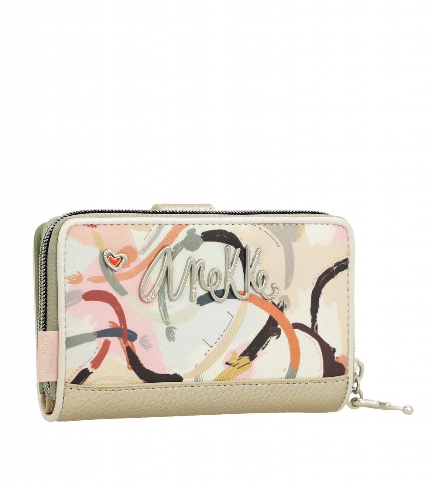 Кошелек на молнии Medium Elegant Design Отделение для карт и монет 15 x 10 x 3 см Multi-Colour, разноцветный, фото №1