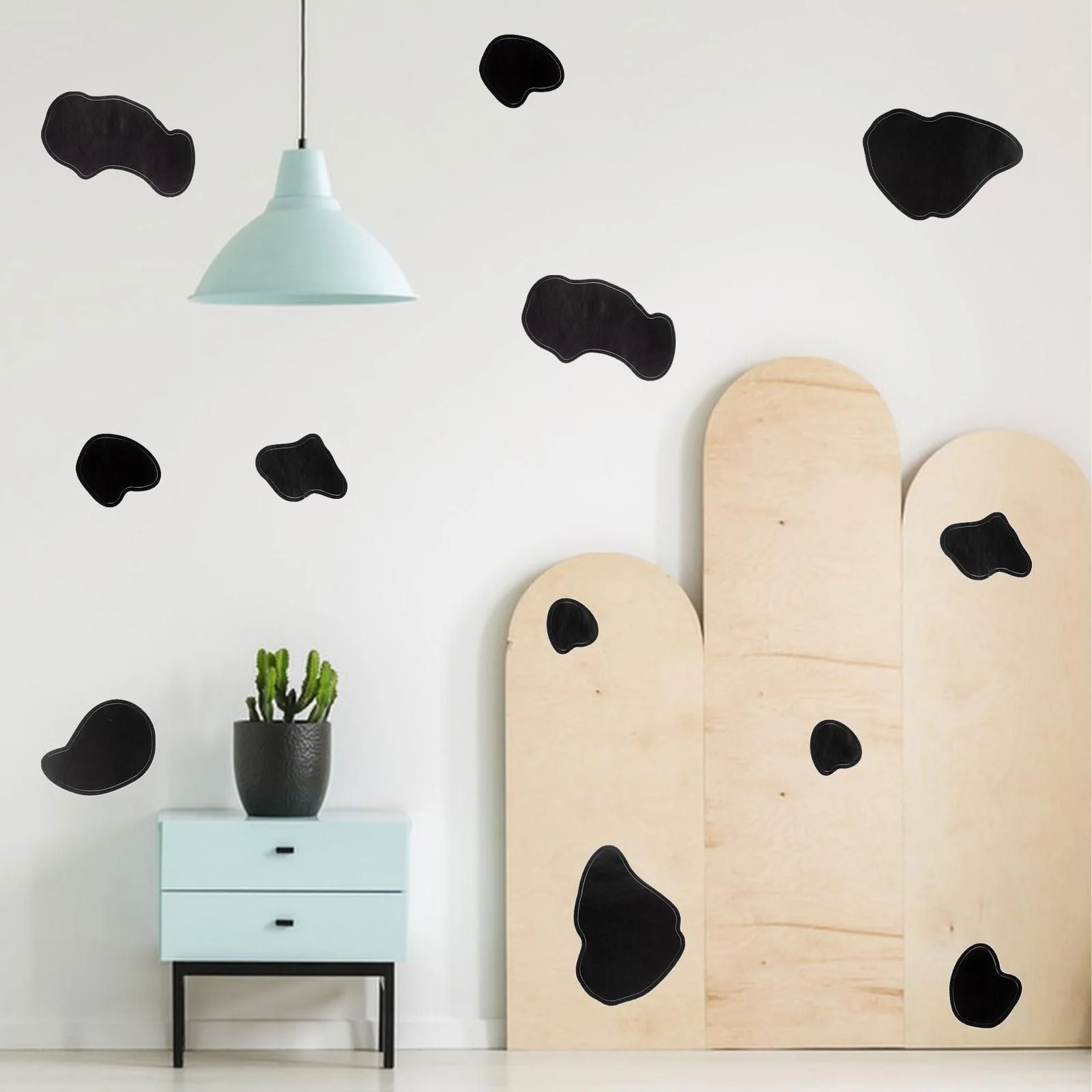 Наклейки на стіну Плями корови Cow Print 10 аркушів 280 шт. ПВХ, фото №6