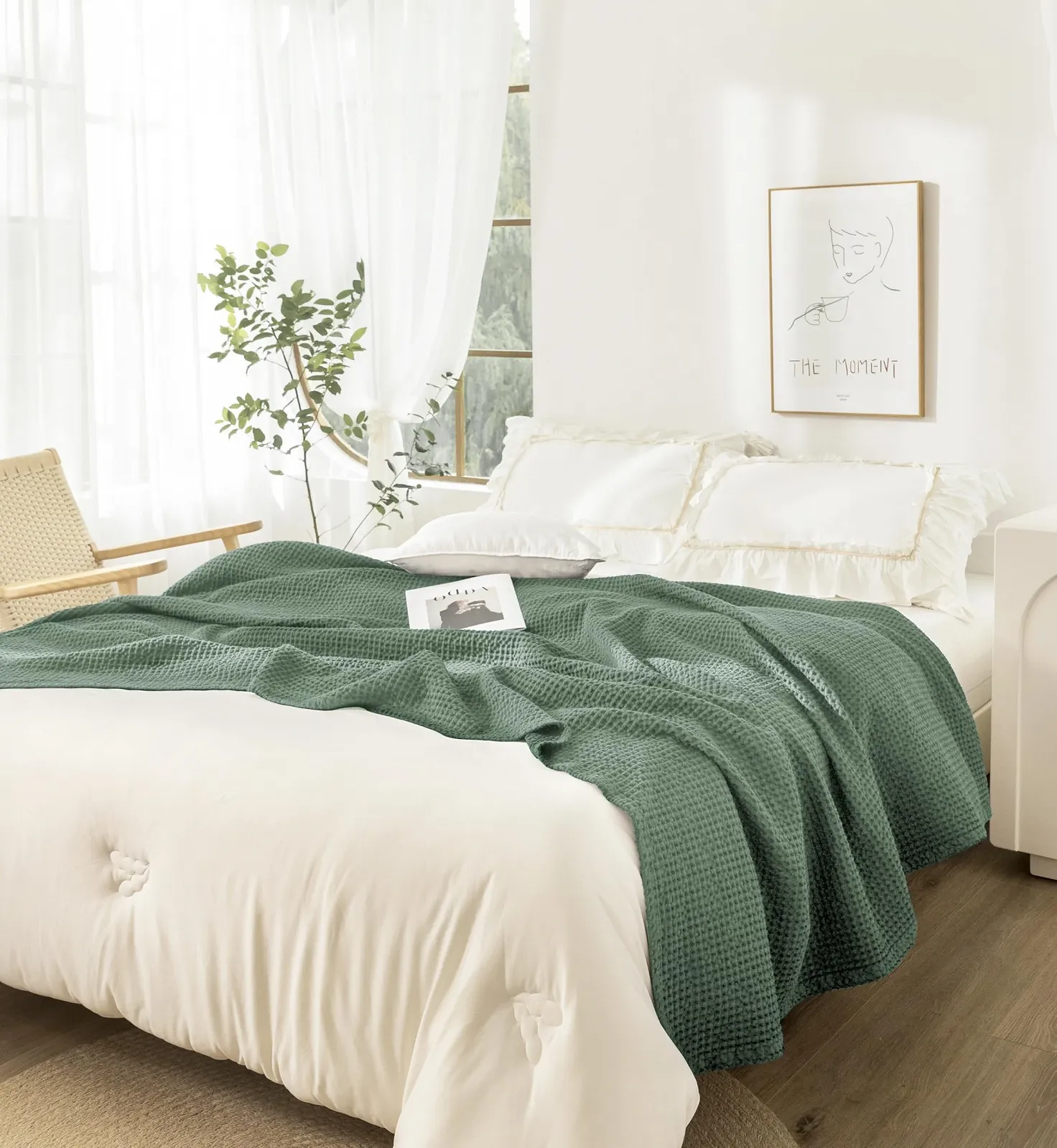 Покривало CHUFFED Вафельний піке 270 x 230 см 100% Бавовна, фото №6