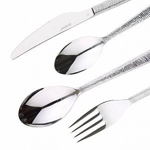 Набор столовых приборов BERGNER Lyon, 24 предмета: 6 ножей, 6 вилок, 6 ложек, 6 чайных ложек, нержавеющая сталь, матовая полированная поверхность synthetic.ua - Фото 1