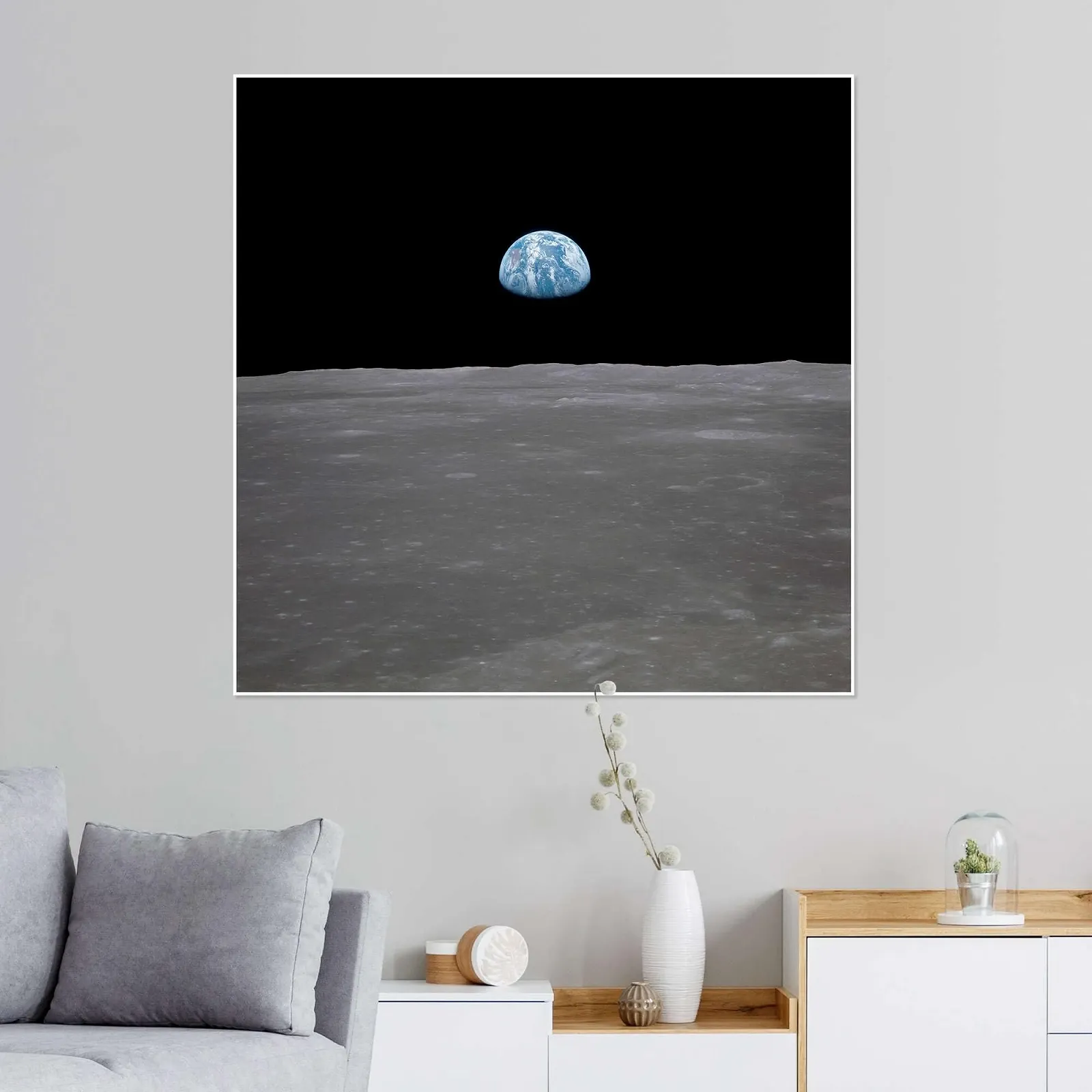 Постер NASA Apollo 11 - Rising of Earth Above the Moon 30 x 30 см Черный, фото №4 Постер NASA Apollo 11 - Rising of Earth Above the Moon 30 x 30 см Черный, фото №4