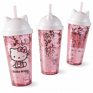 Детская чашка с крышкой и соломинкой Hello Kitty 425 мл для холодных напитков synthetic.ua - Фото 1